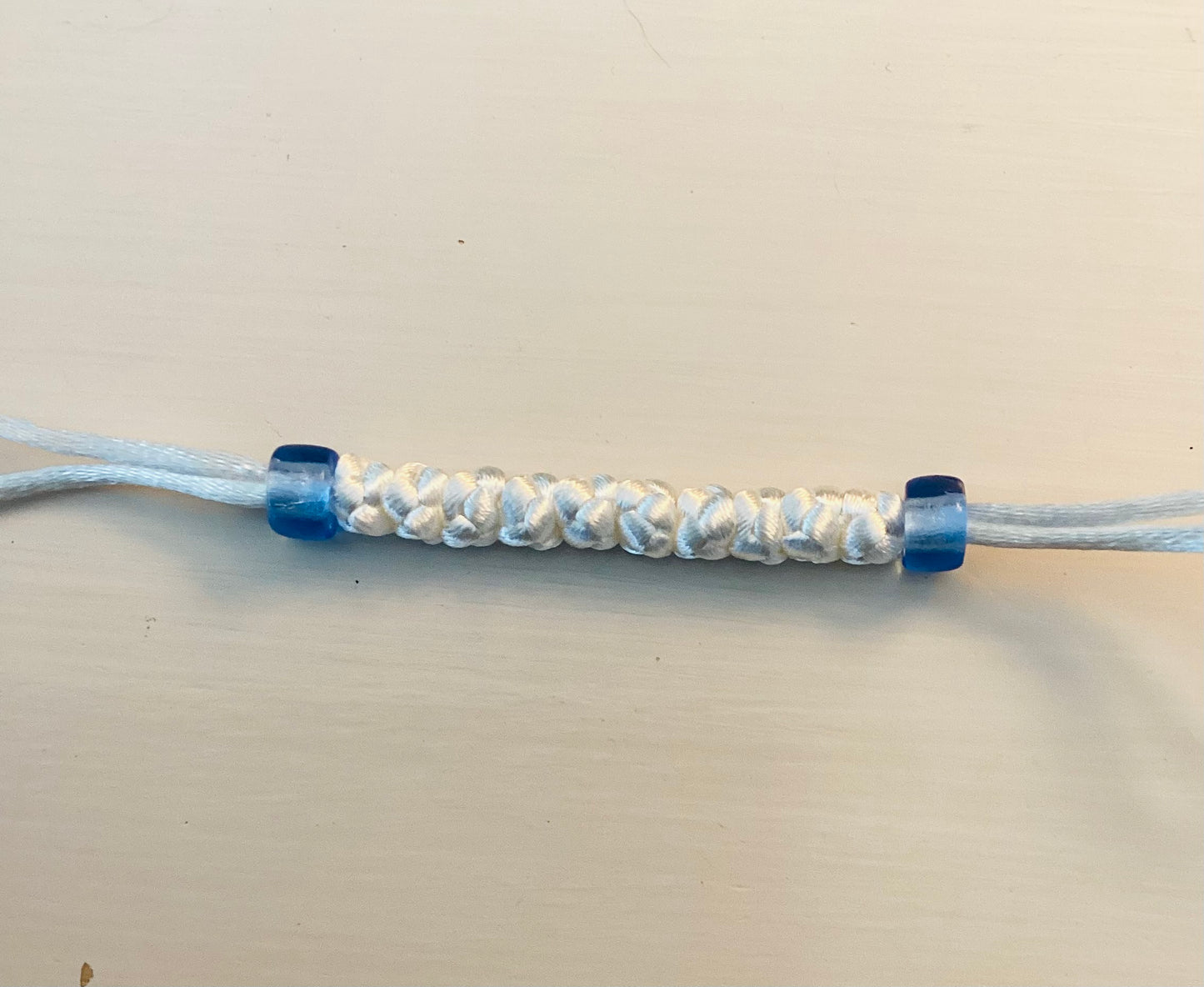 Baptismal keepsake 50-knot white prayer rope chotki