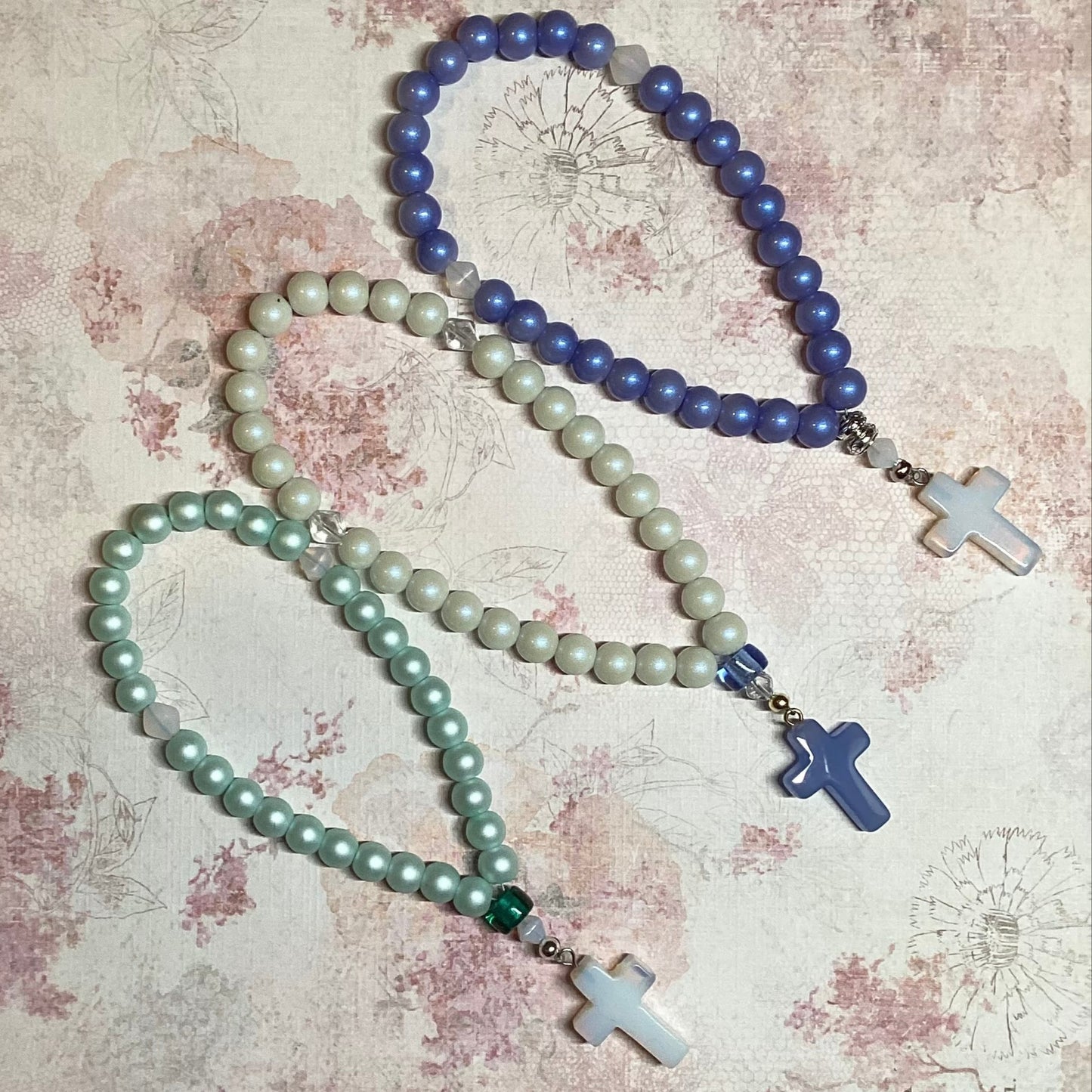 30-bead glass “pearl” prayer rope chotki