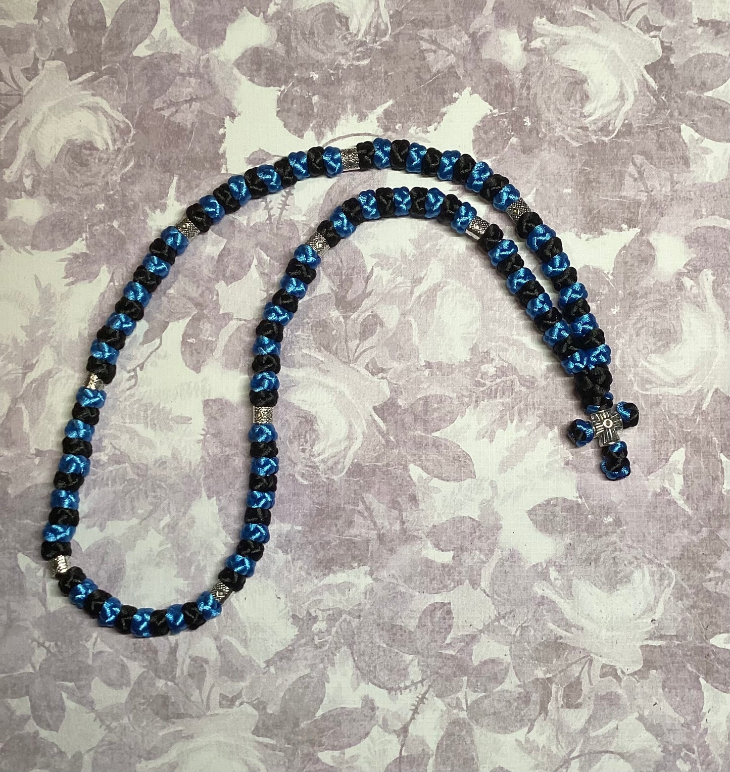 Two-color (alternating) 30/33/50/100-knot Orthodox prayer rope (satin) chotki