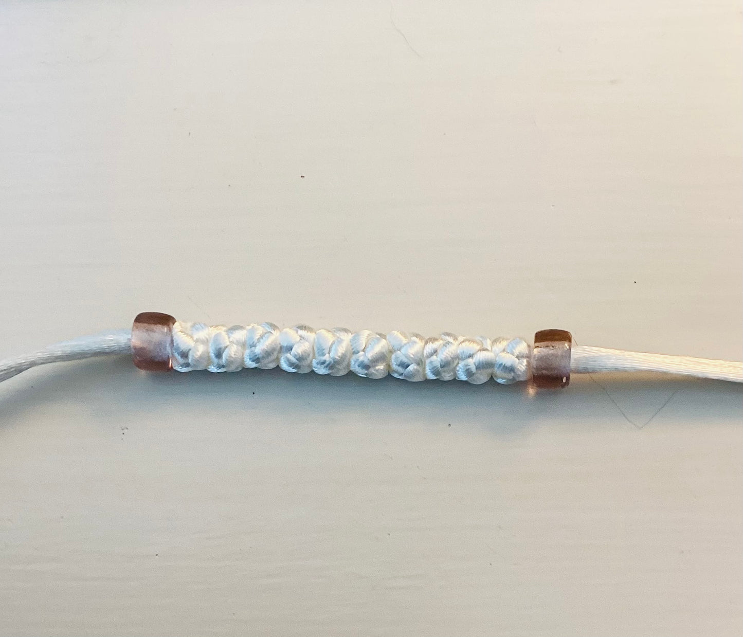Baptismal keepsake 50-knot white prayer rope chotki