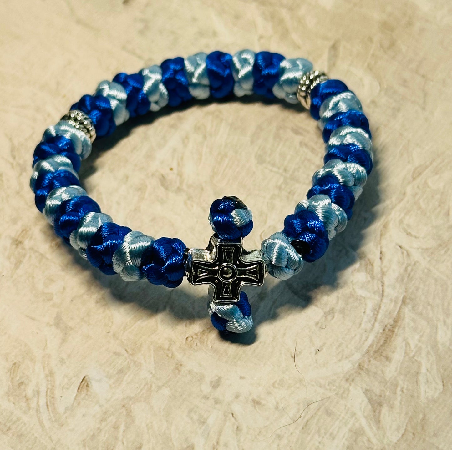 Two-color (alternating) 30/33/50/100-knot Orthodox prayer rope (satin) chotki - MADE TO ORDER