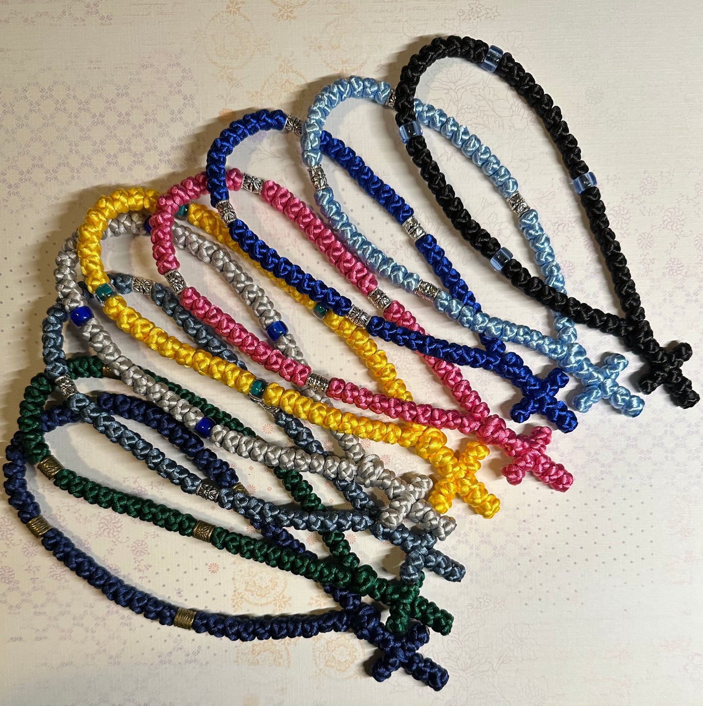 50-knot Orthodox prayer rope (satin) chotki komboskini