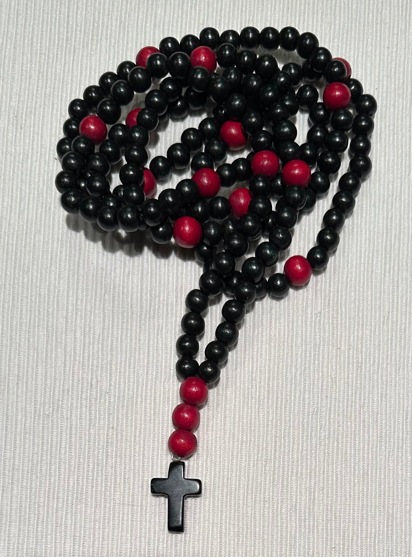 black/green/white 150 wooden bead (medium - 8mm) Orthodox prayer rope chotki komboskini