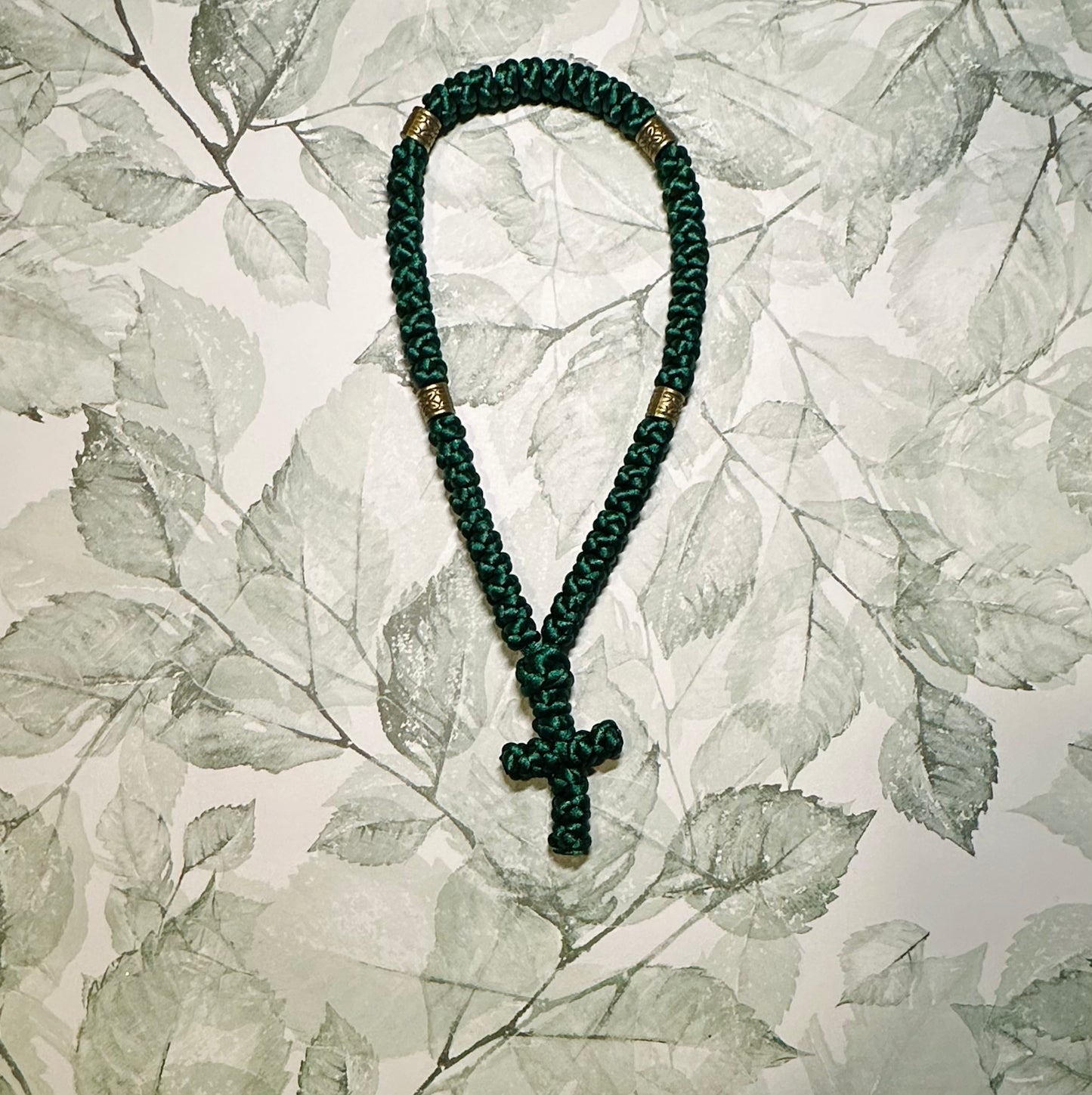 Colorful 50-knot Orthodox prayer rope (satin) chotki komboskini