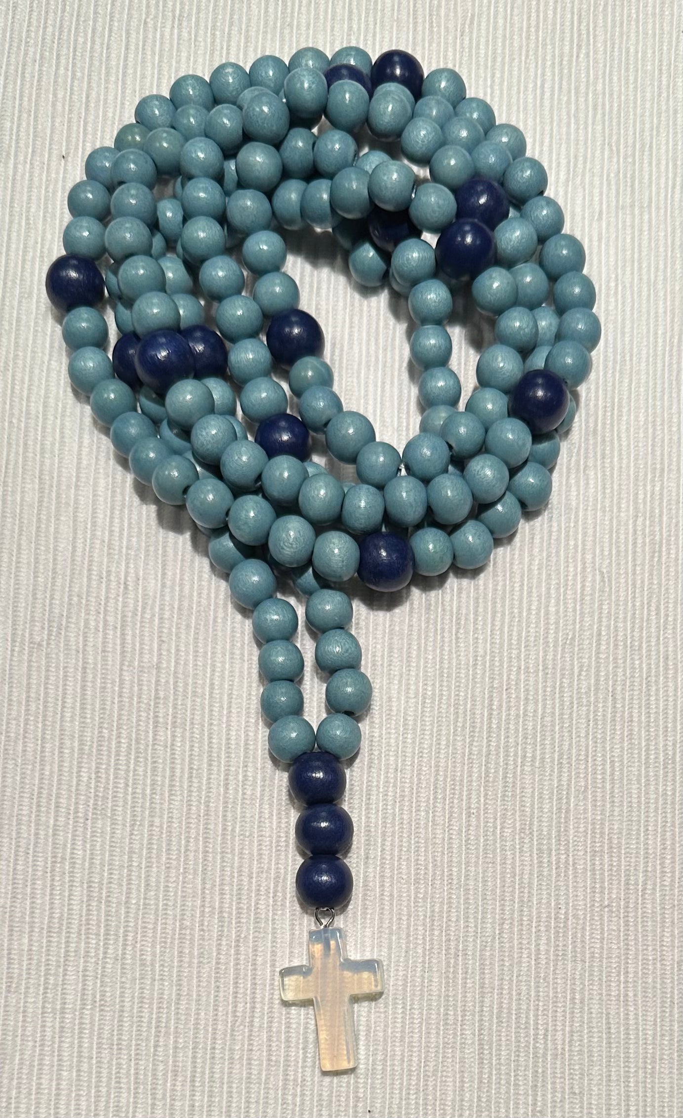 blue 150 wooden bead (medium - 8mm) Orthodox prayer rope chotki komboskini