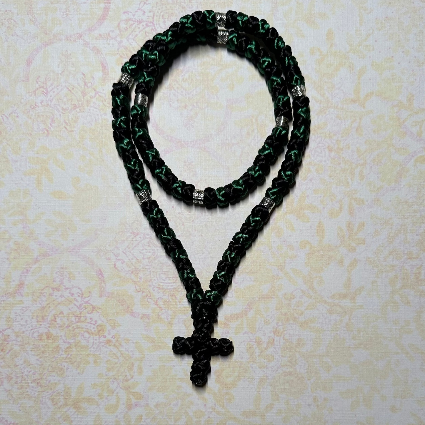 Two-color 30/50/100-knot Orthodox prayer rope (satin) chotki komboskini