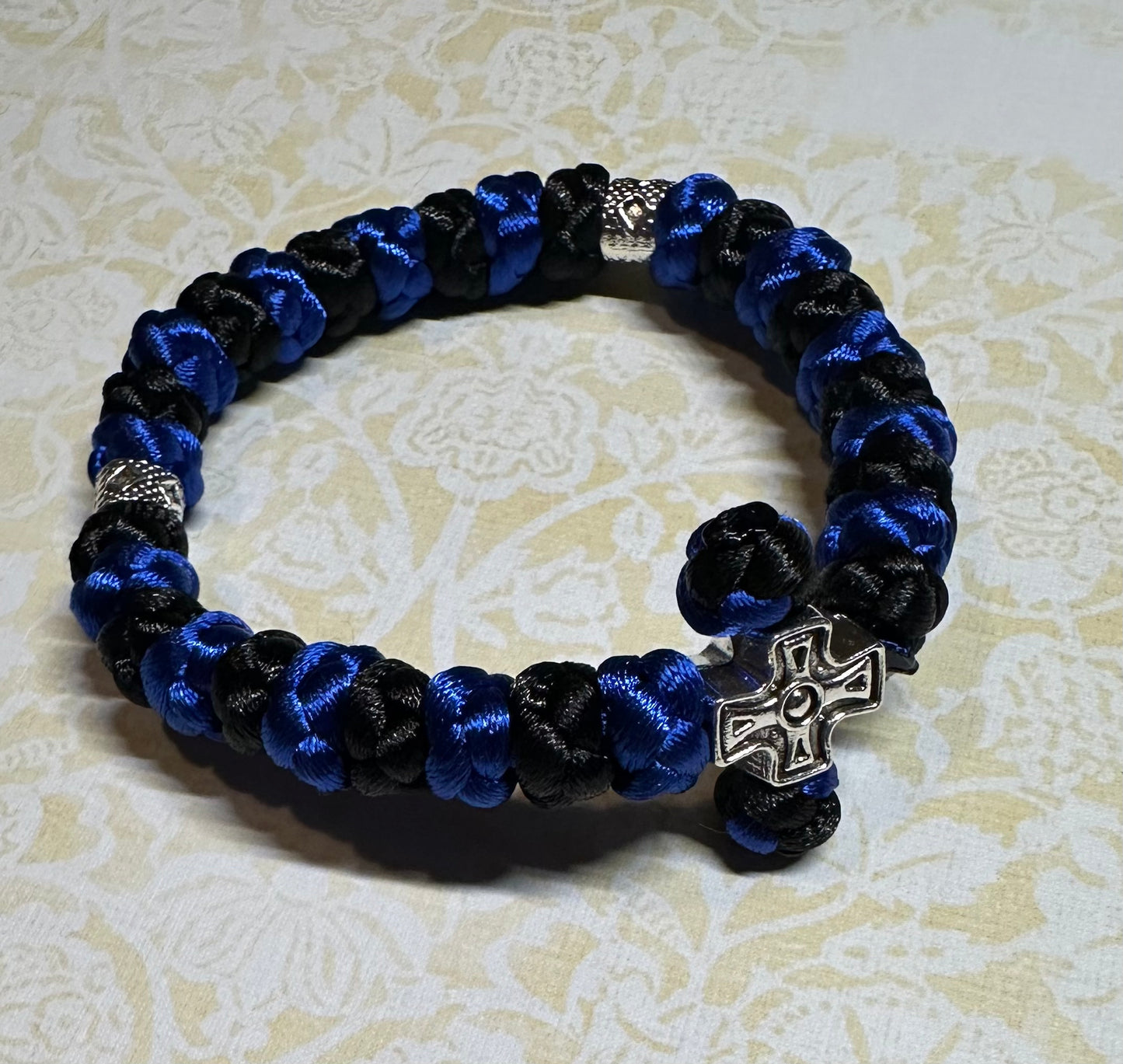 Two-color (alternating) 30/33/50/100-knot Orthodox prayer rope (satin) chotki
