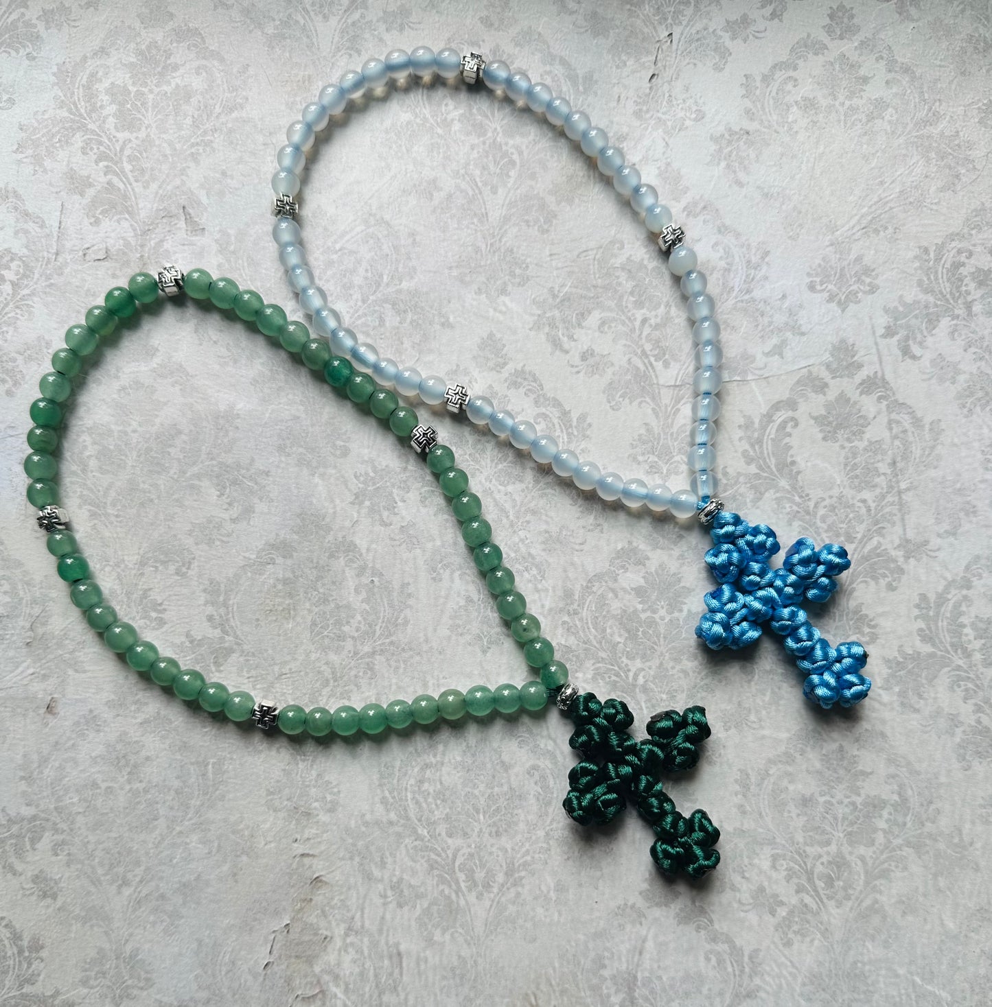 Small 6mm gemstone beaded prayer rope chotki