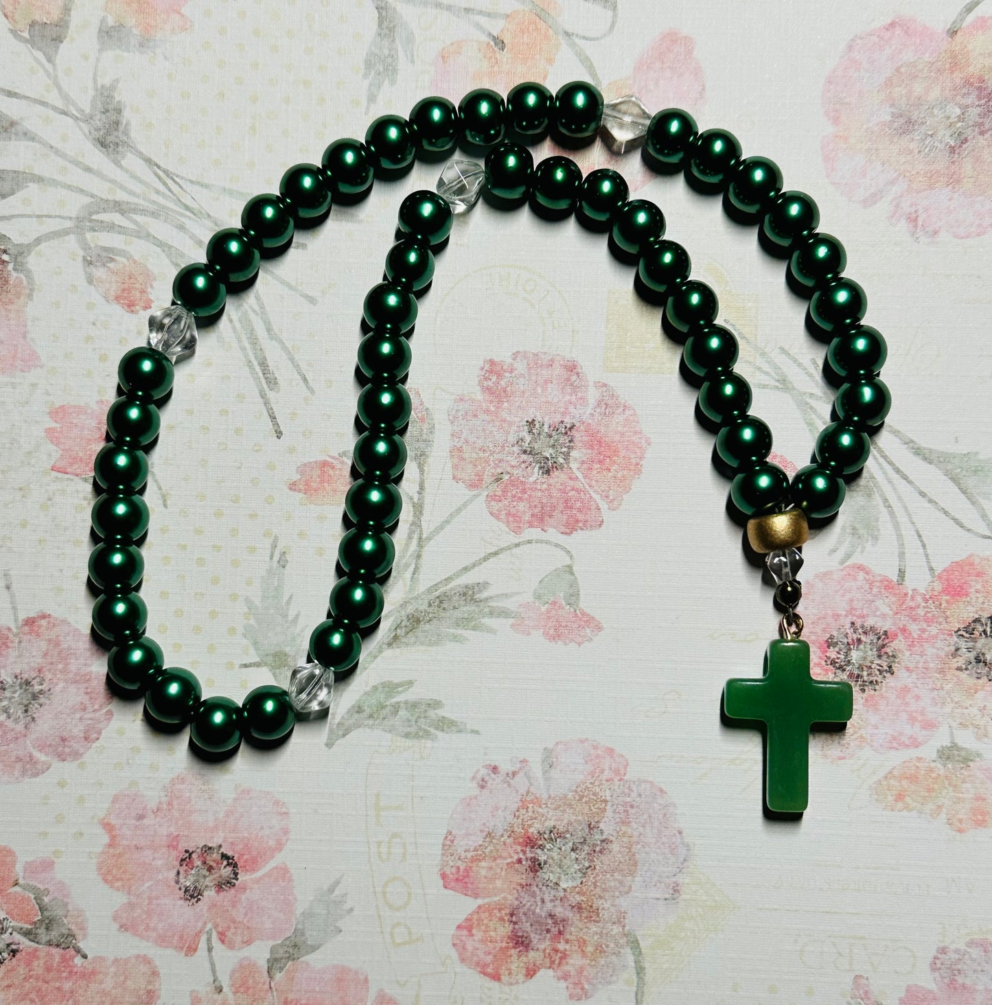 50-bead glass “pearl” prayer rope chotki
