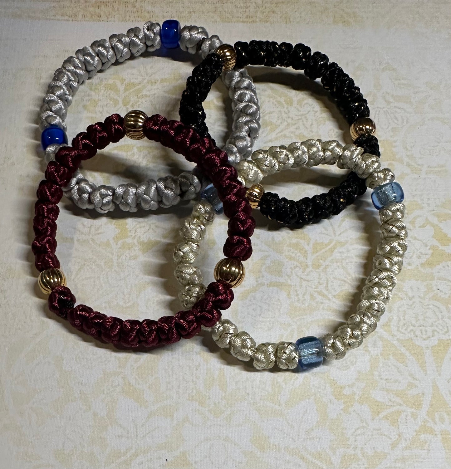 30 knot Orthodox wrist prayer rope (satin) bracelet chotki komboskini