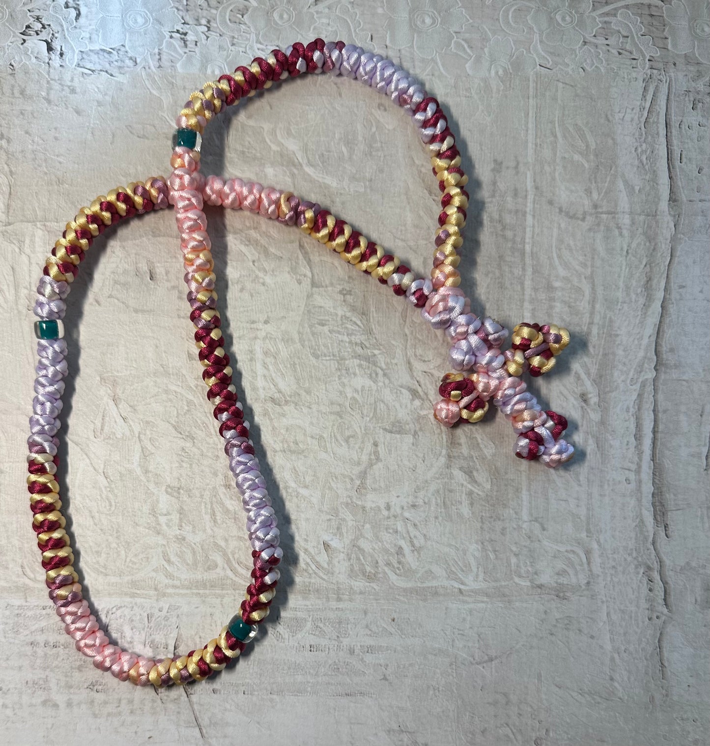 100-knot Orthodox prayer rope (satin) komboskini - Greek style - MADE TO ORDER