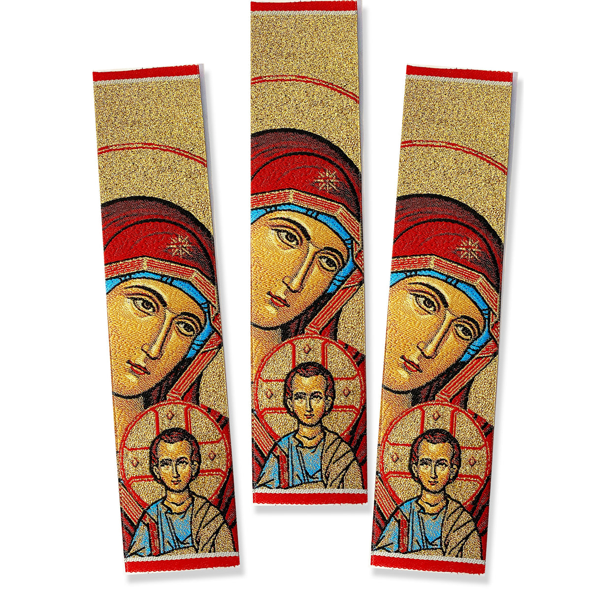 Mother of God and Christ icon Tapestry Bookmark (SINGLE)