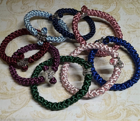 33 knot Orthodox wrist prayer rope (satin) bracelet chotki komboskini
