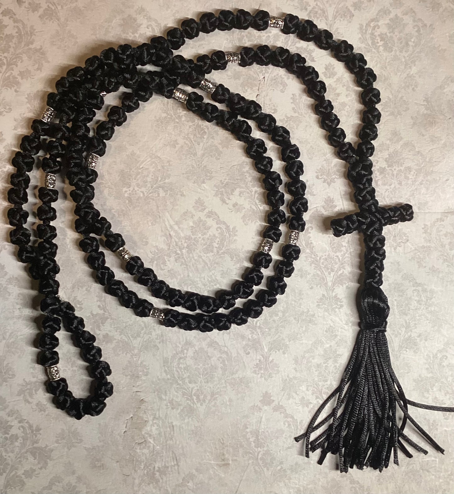 Large/thick 150-knot Orthodox prayer rope (satin) chotki komboskini