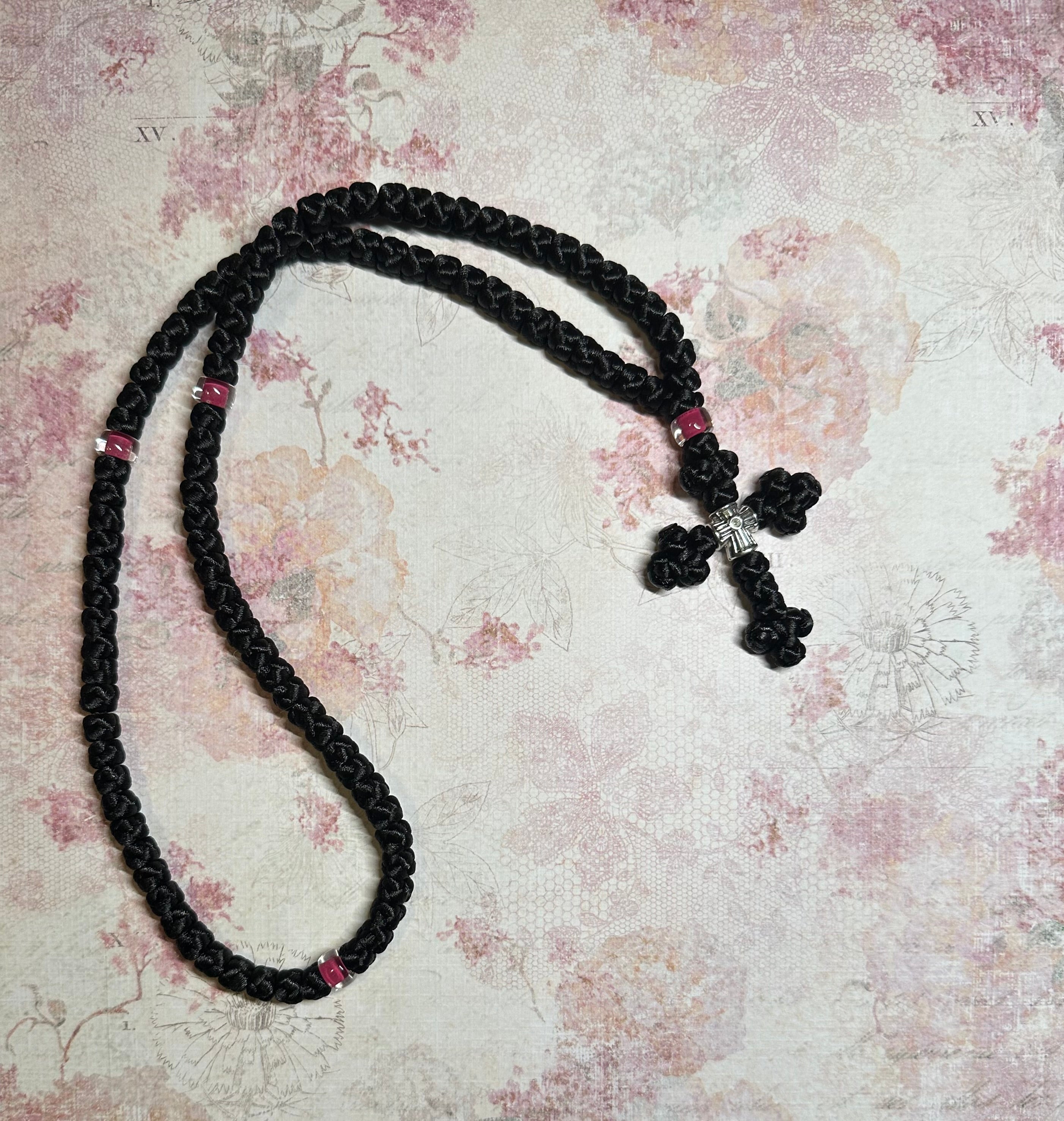 100-knot Orthodox prayer rope (satin) chotki komboskini with