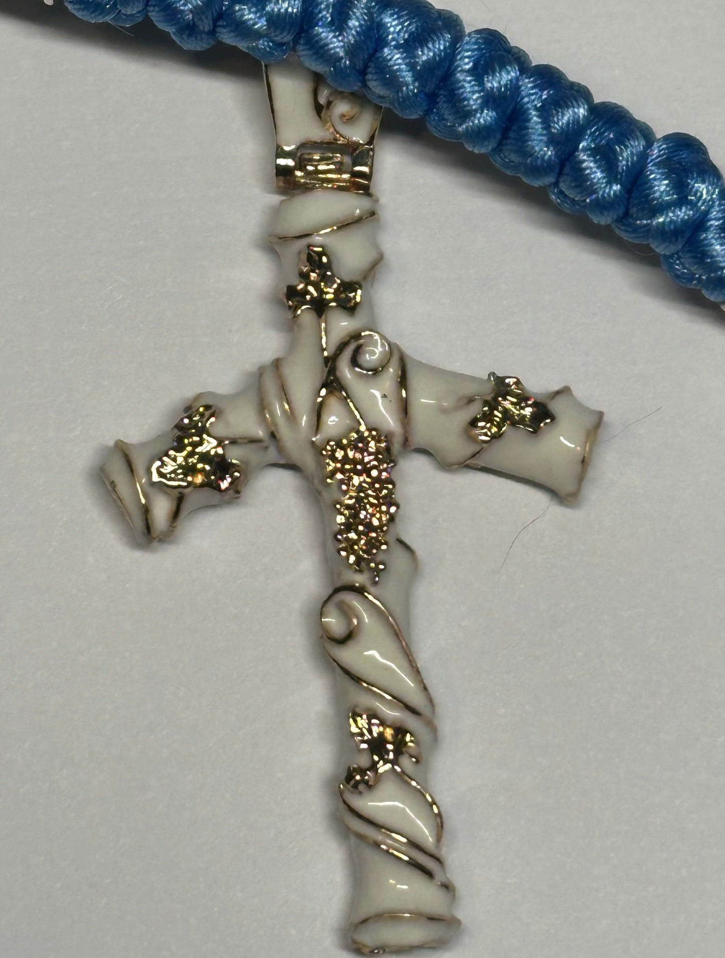 150-knot Orthodox prayer rope (satin) with St. Nina's cross