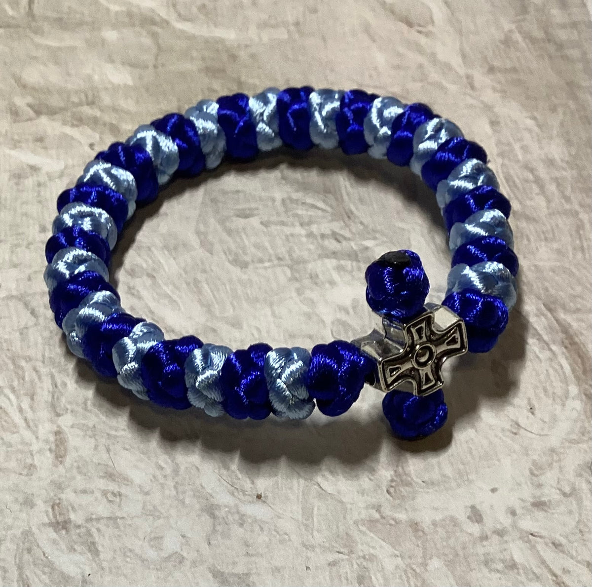 Two-color (alternating) 30/33/50/100-knot Orthodox prayer rope (satin) chotki - MADE TO ORDER