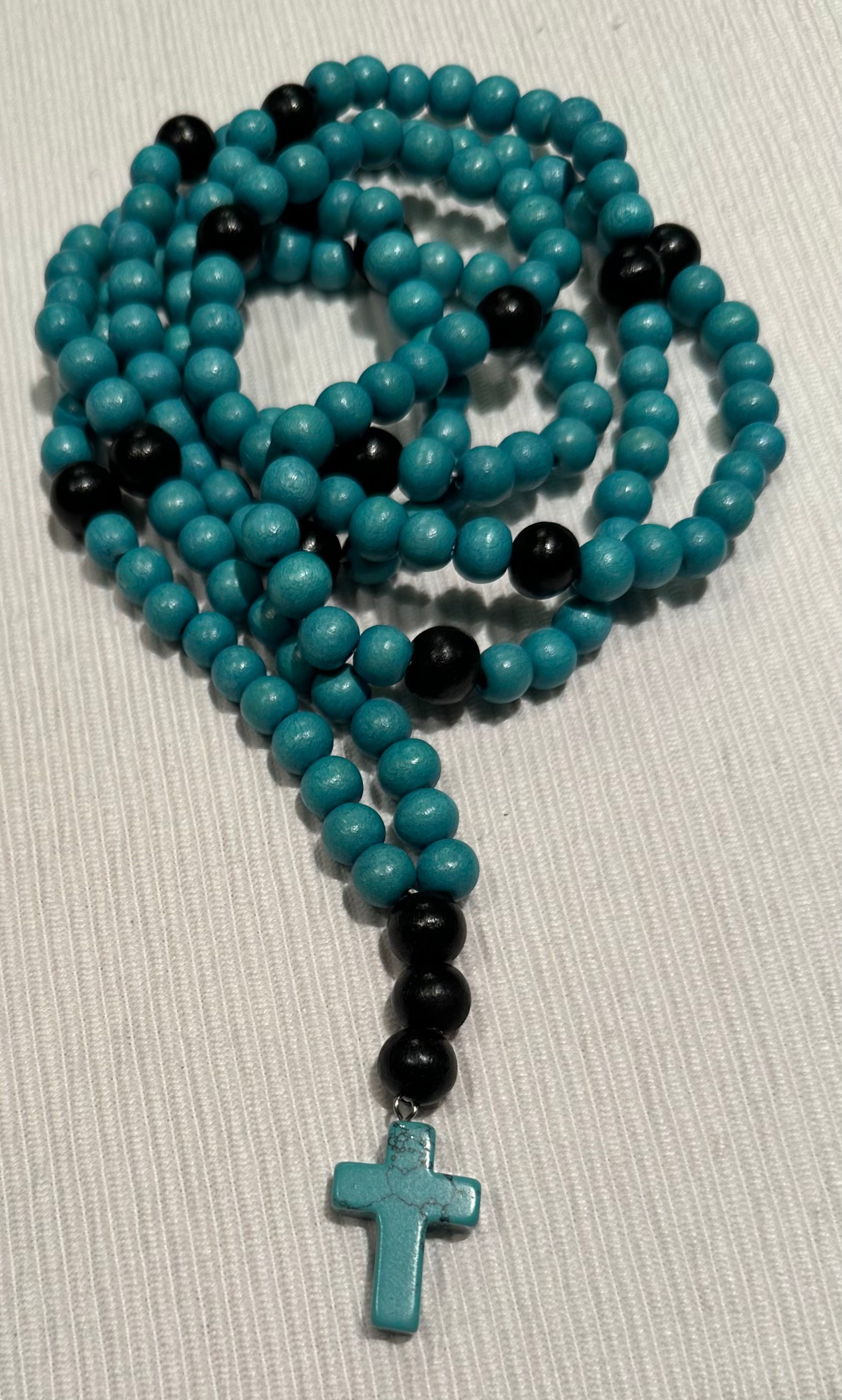 blue 150 wooden bead (medium - 8mm) Orthodox prayer rope chotki