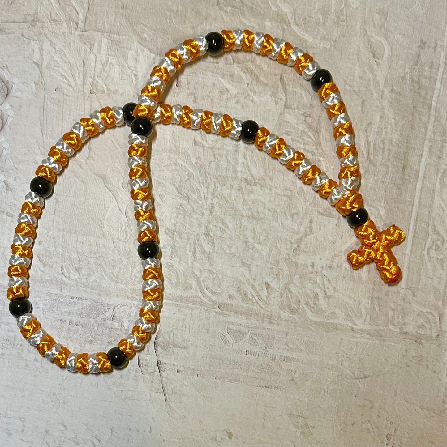 Two-color (alternating) 30/33/50/100-knot Orthodox prayer rope (satin) chotki - MADE TO ORDER