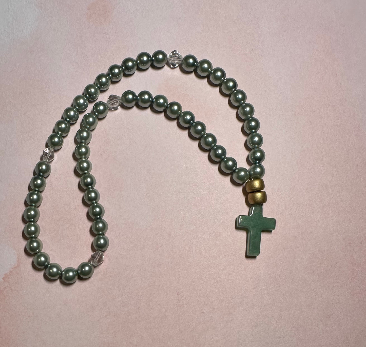 50-bead glass “pearl” prayer rope chotki komboskini
