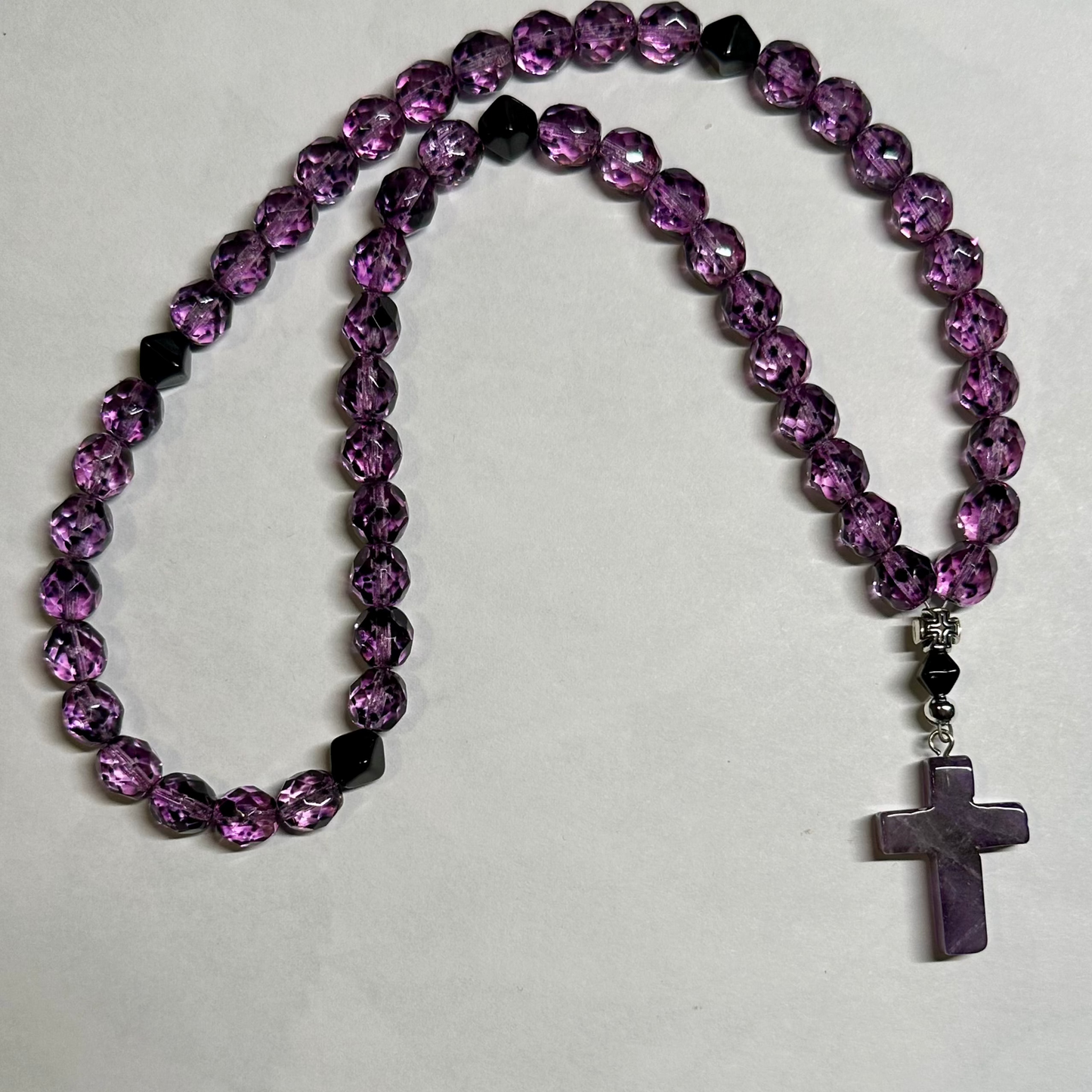 50-bead (faceted fire-polished glass) prayer rope chotki komboskini