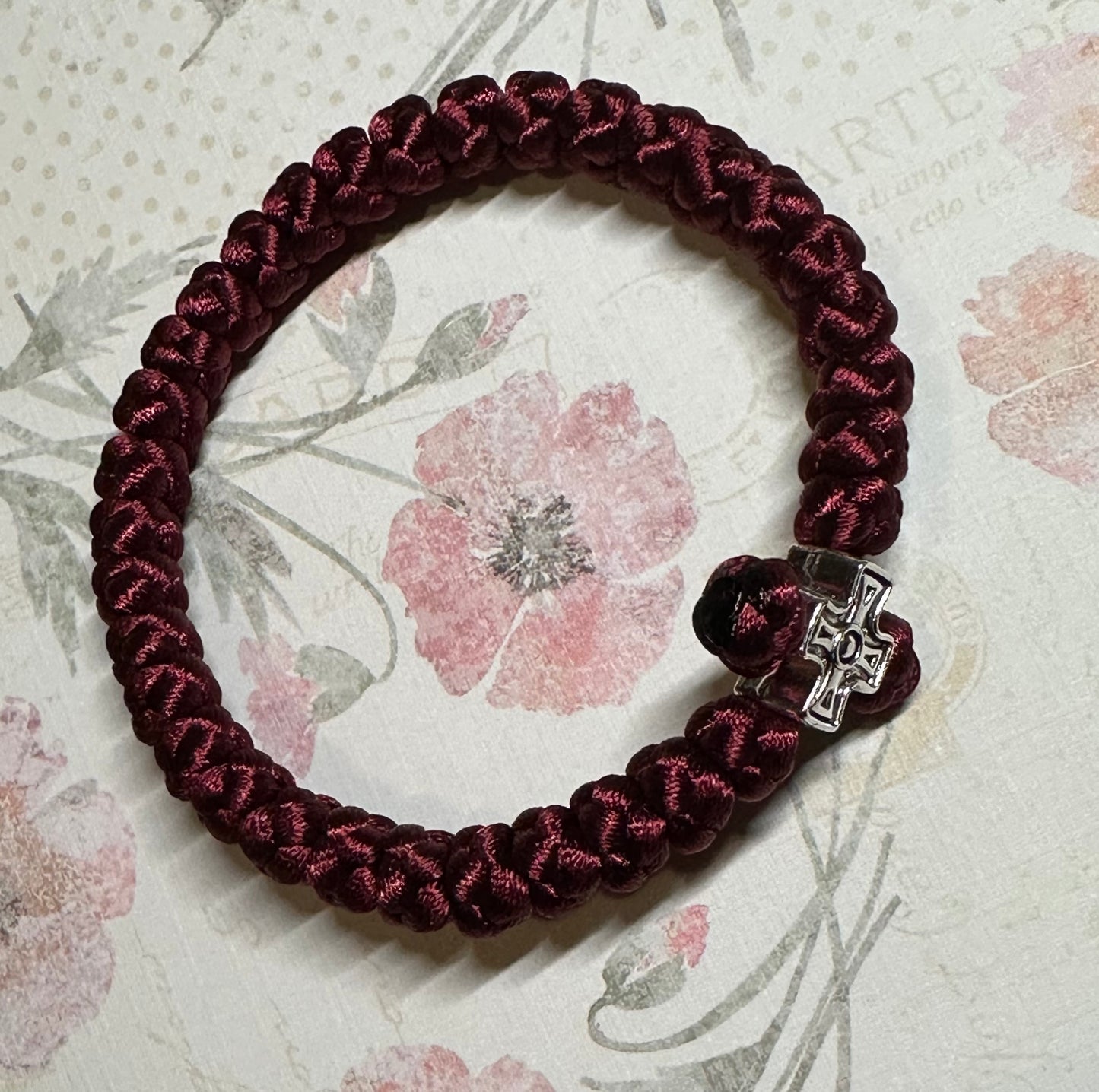 33 knot Orthodox wrist prayer rope (satin) bracelet chotki komboskini
