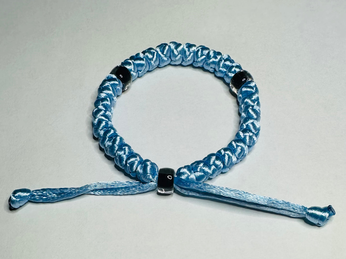 Adjustable 30 knot Orthodox prayer rope (satin) bracelet chotki komboskini