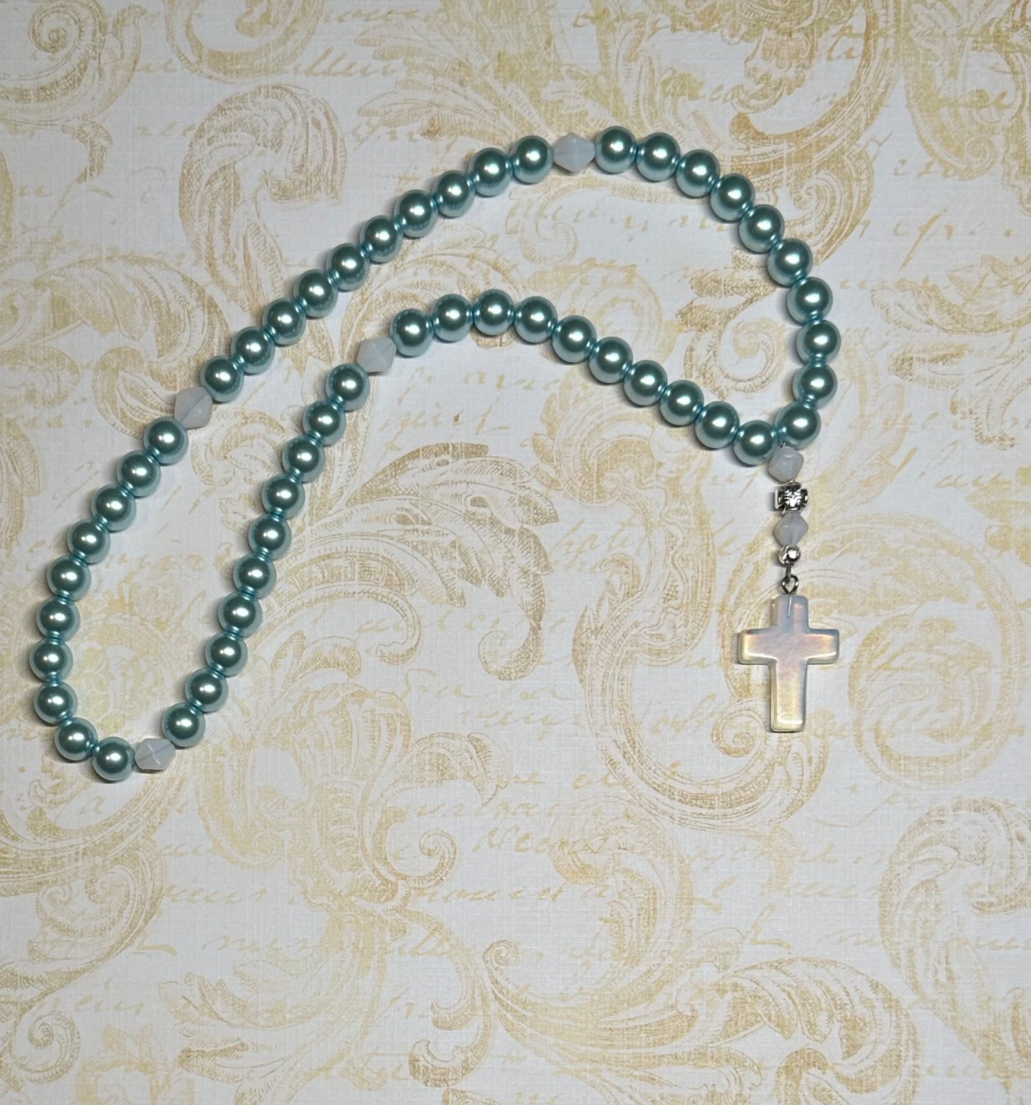 50-bead glass “pearl” prayer rope chotki