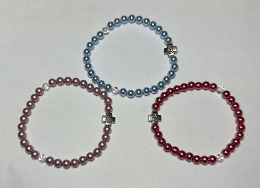 30 Crystal Pearl bead bracelet Orthodox prayer rope chotki komboskini