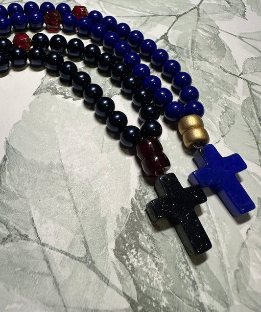50-bead (Preciosa glass w/ cathedral spacers) prayer rope chotki