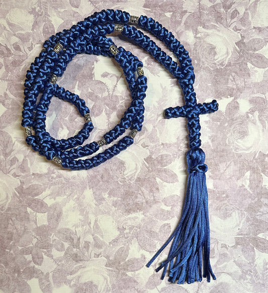 Large/thick 150-knot Orthodox prayer rope (satin) chotki komboskini