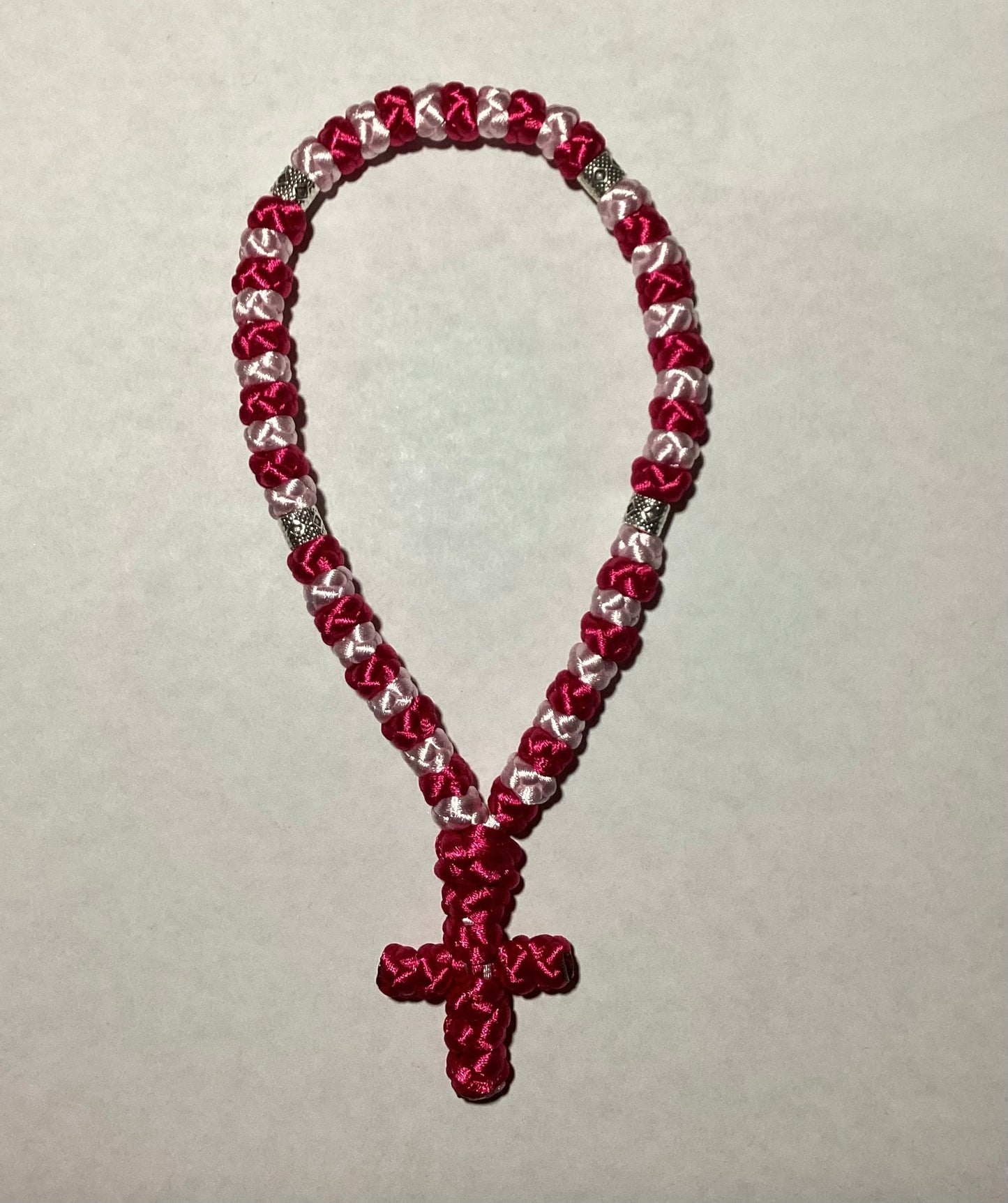 Two-color 30/50/100-knot Orthodox prayer rope (satin) chotki komboskini