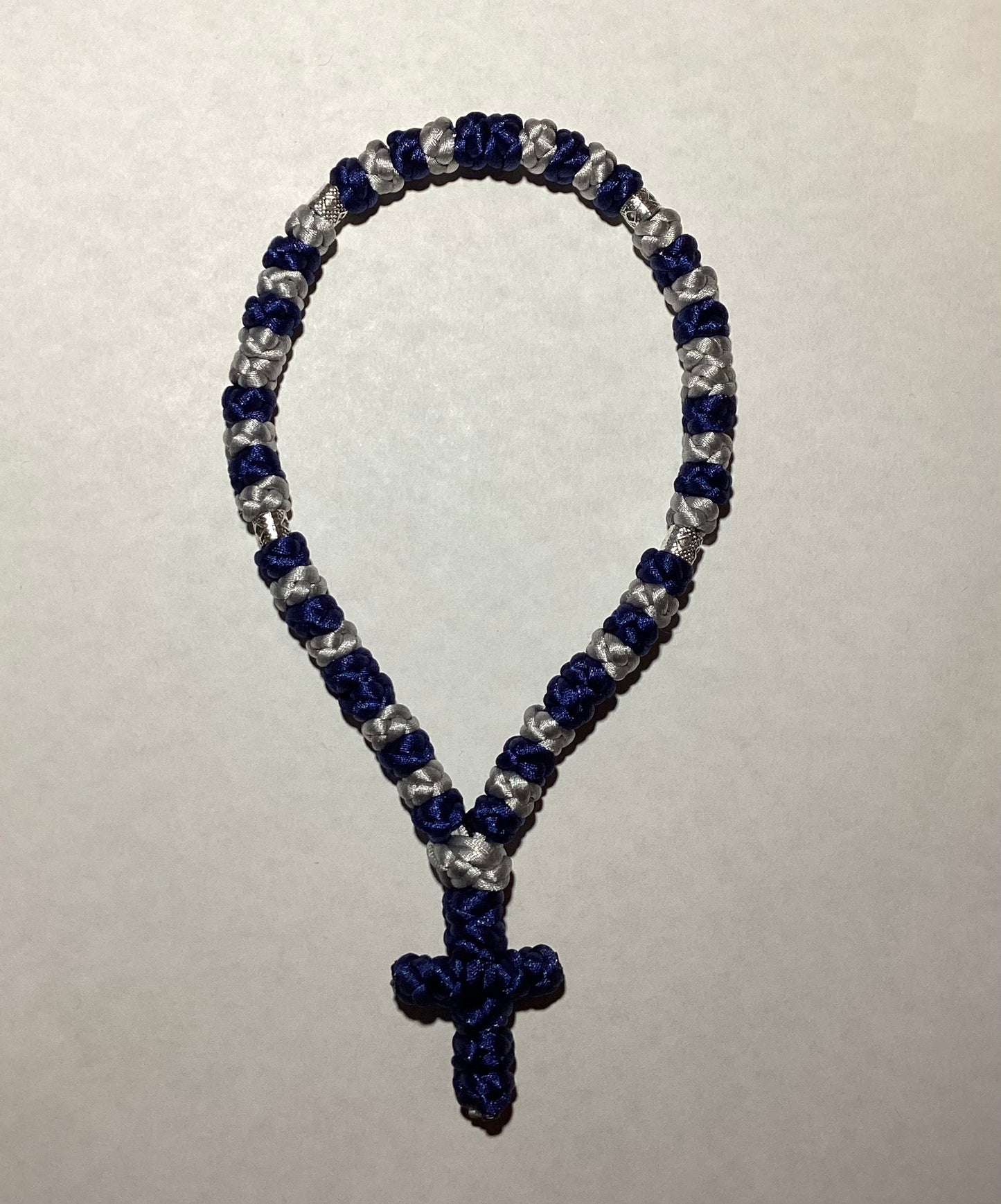 Two-color 30/50/100-knot Orthodox prayer rope (satin) chotki komboskini