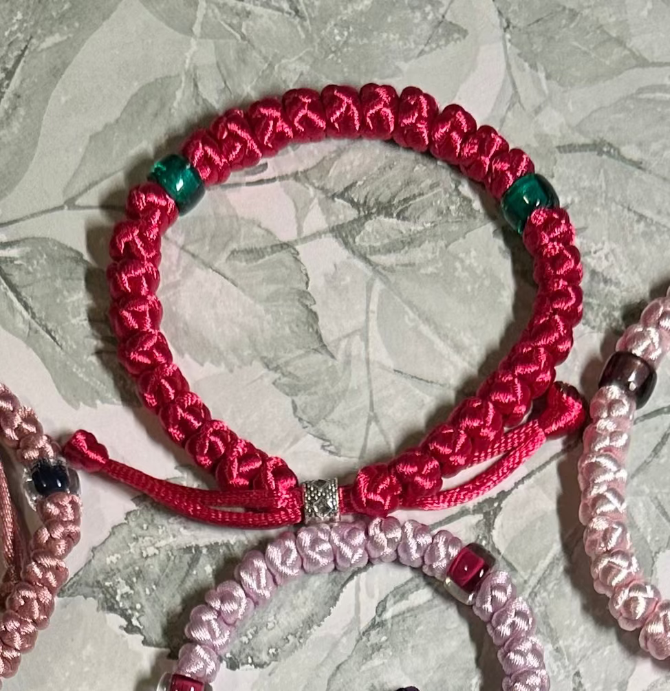 Adjustable 30/33-knot Orthodox wrist prayer rope (satin) bracelet chotki komboskini -MADE TO ORDER