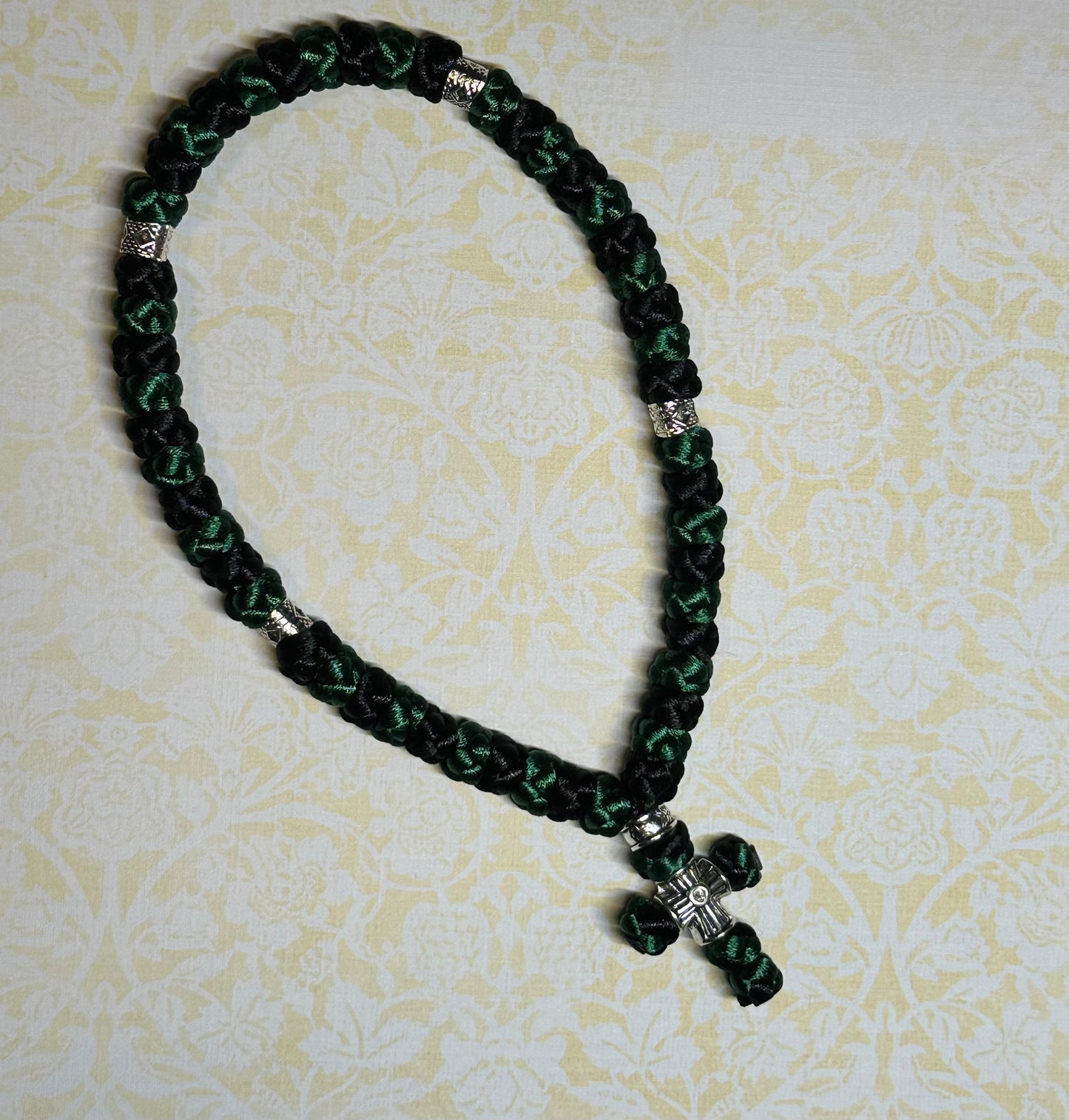 Two-color (alternating) 30/33/50/100-knot Orthodox prayer rope (satin) chotki