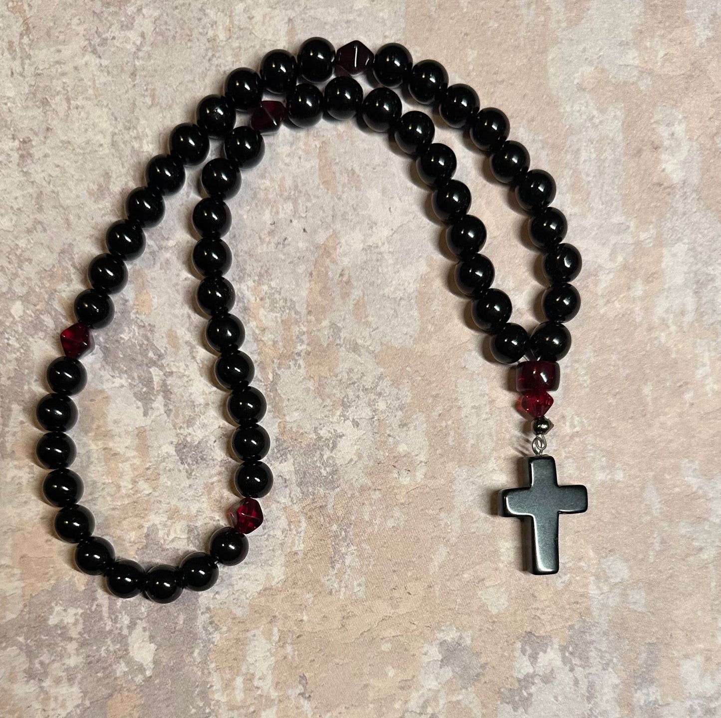 50-bead glass “pearl” prayer rope chotki