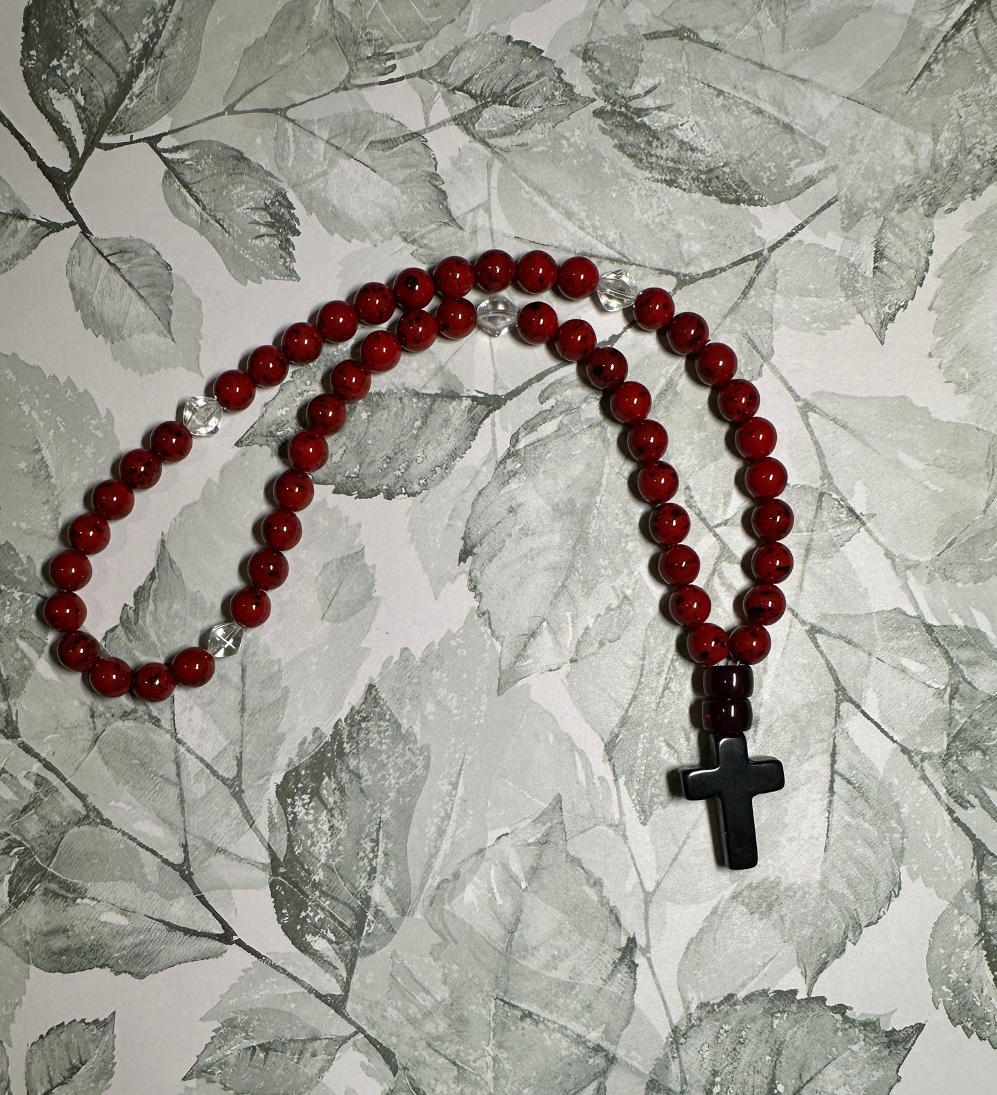 Beaded glass “gemstone” prayer rope chotki komboskini