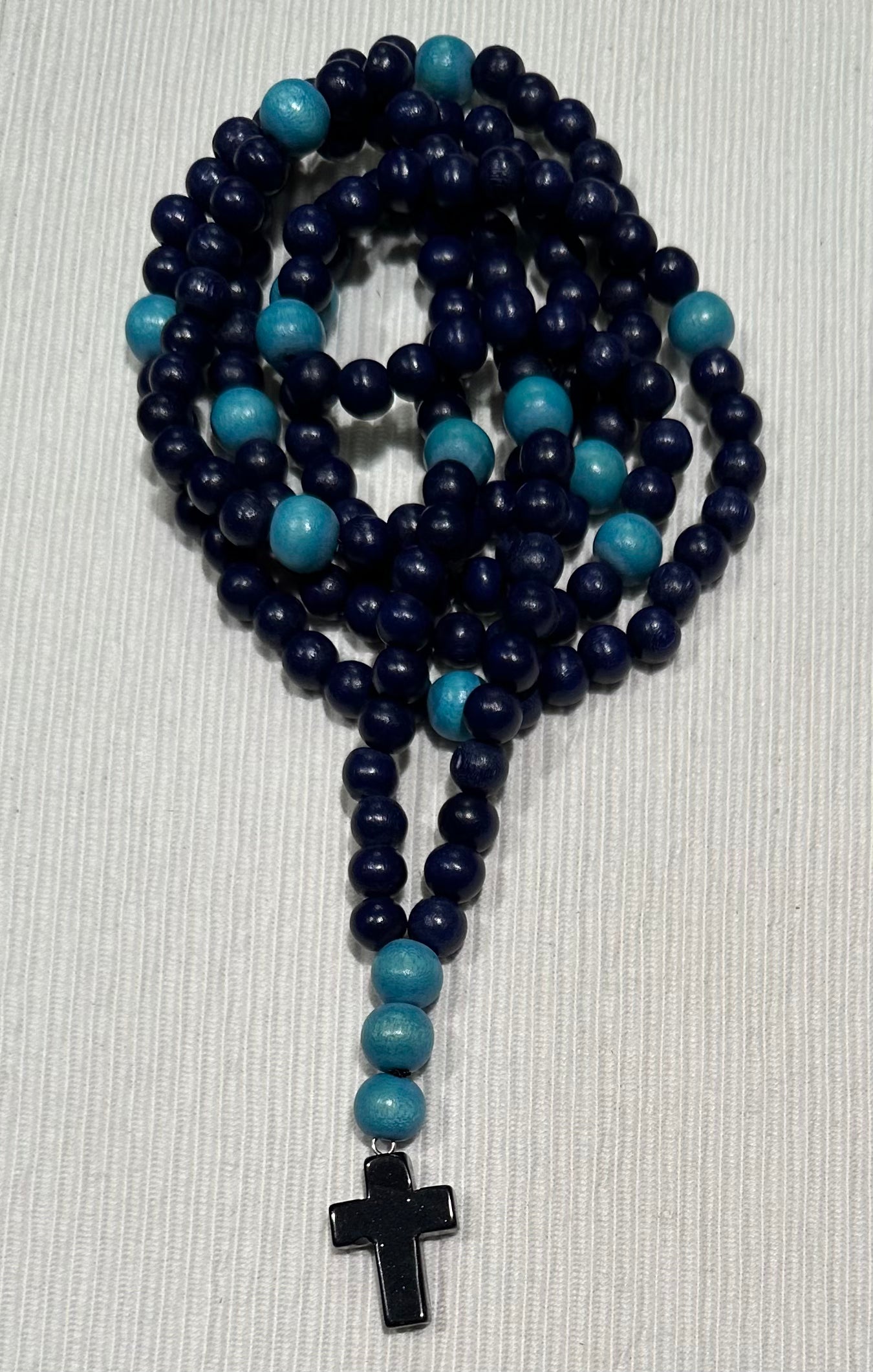 blue 150 wooden bead (medium - 8mm) Orthodox prayer rope chotki komboskini
