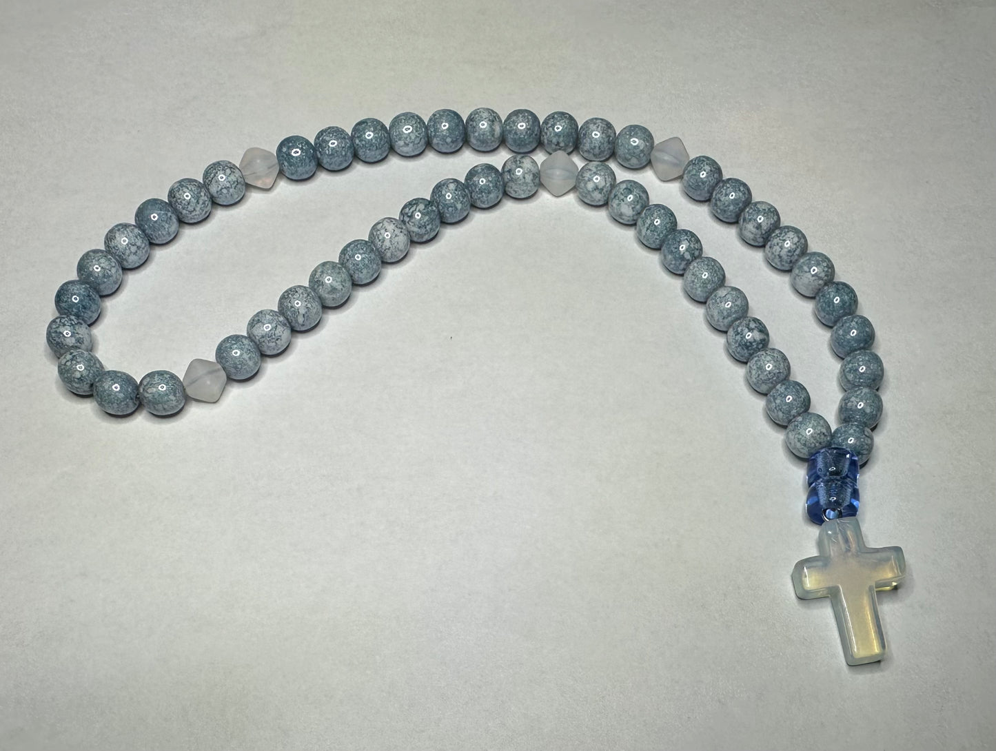 Beaded glass “gemstone” prayer rope chotki komboskini