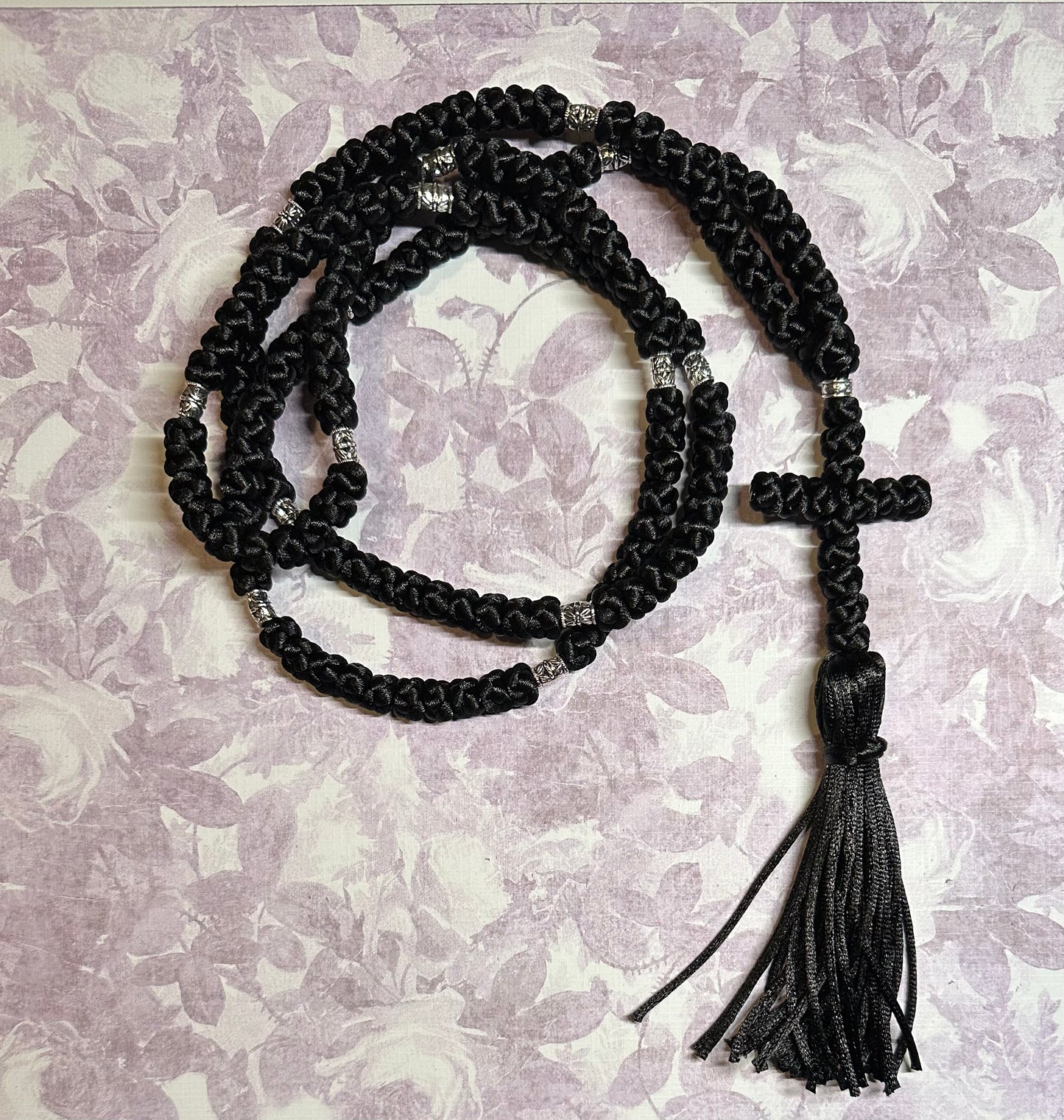 Large/thick 150-knot Orthodox prayer rope (satin) chotki komboskini