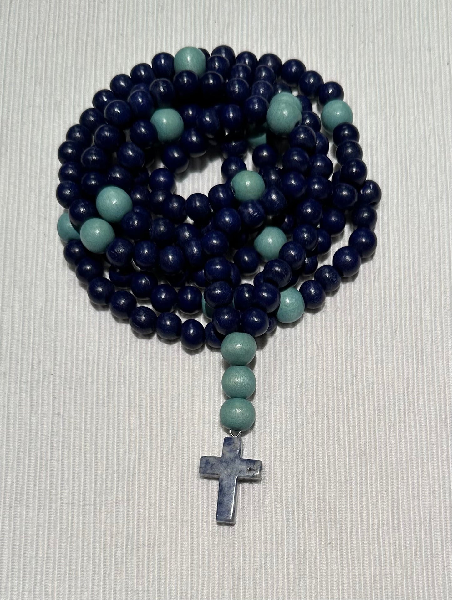 blue 150 wooden bead (medium - 8mm) Orthodox prayer rope chotki komboskini