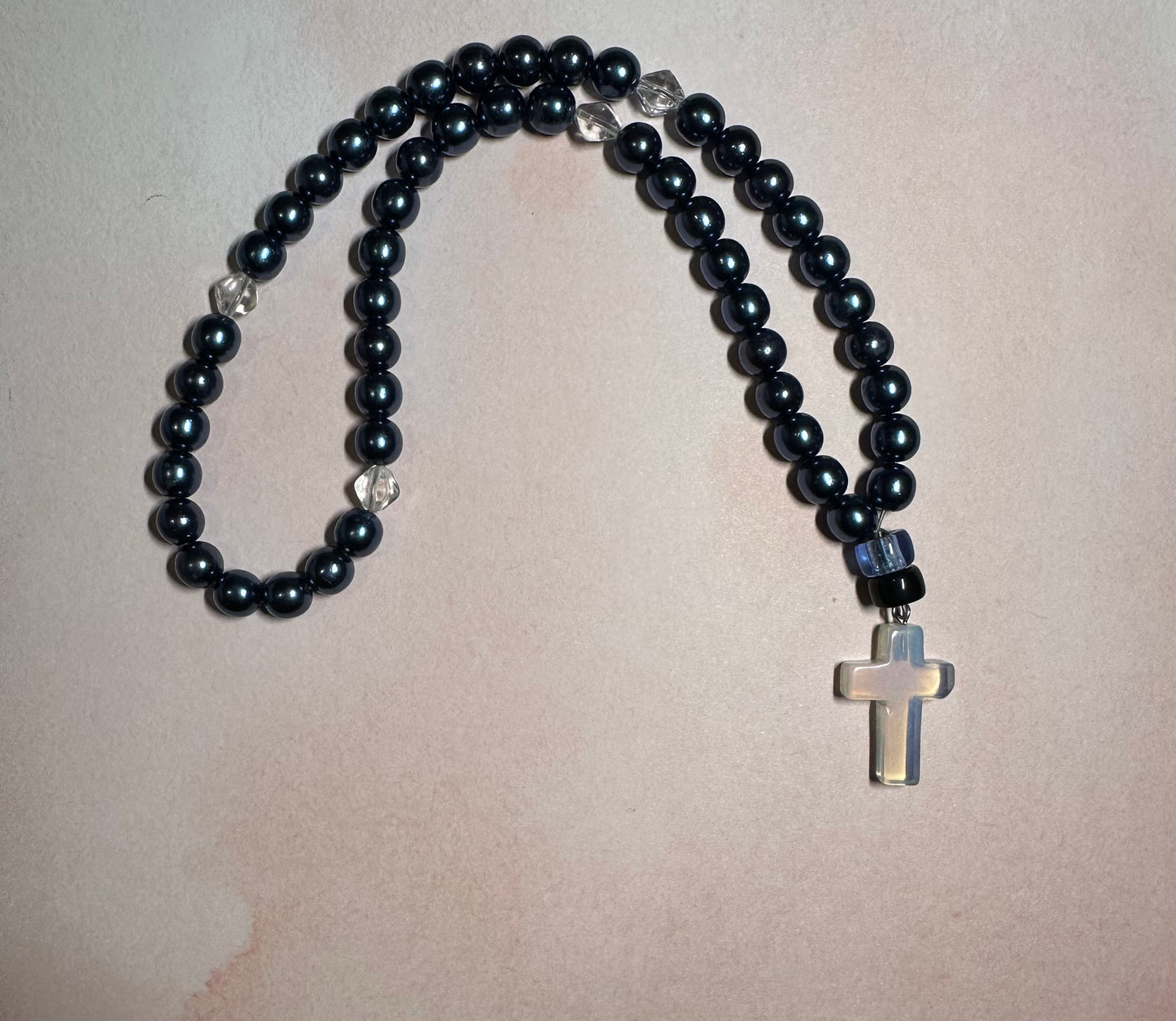 50-bead glass “pearl” prayer rope chotki komboskini
