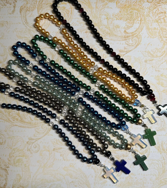 50-bead glass “pearl” prayer rope chotki