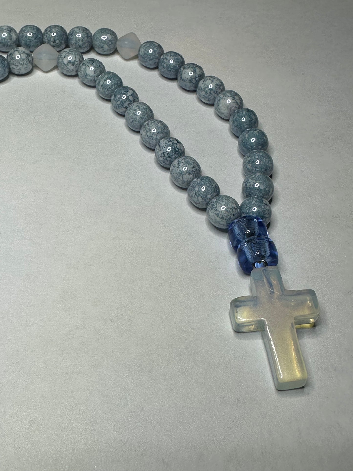 Beaded glass “gemstone” prayer rope chotki komboskini