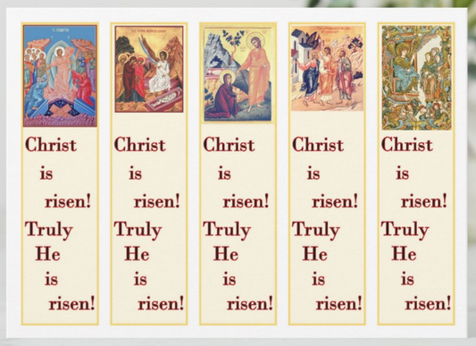 Pascha (Orthodox Easter) set of cut out bookmarks Holiday Card
